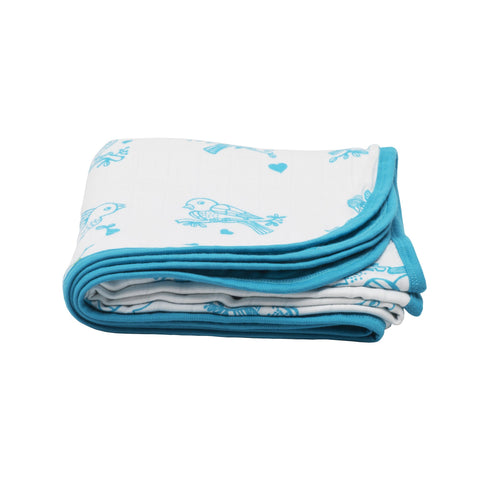 Adorable Animal' 3 layer organic muslin blanket : Sparrow Adorable Animal' 3 layer organic muslin blanket : Sparrow