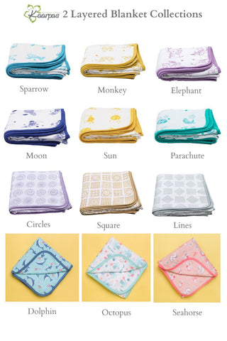 Charming Patterns' 2 layer organic muslin blanket : Lines Charming Patterns' 2 layer organic muslin blanket : Lines