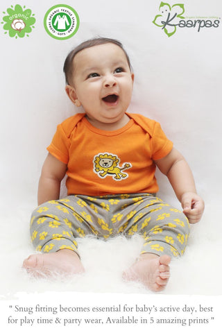 Kaarpas Organic Cotton Baby 2-Piece Lion, Tortoise & Spaceship Kaarpas Organic Cotton Baby 2-Piece Lion, Tortoise & Spaceship