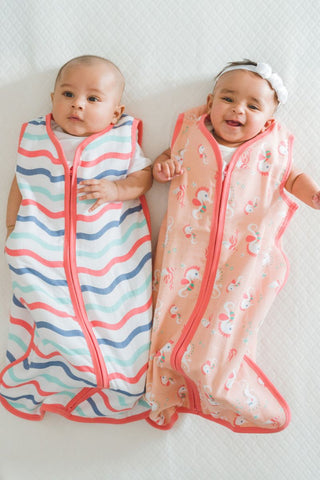 Ocean Dive' 2- Layer cotton Baby Sleeping Bag : Waves, (Multi-color) Ocean Dive' 2- Layer cotton Baby Sleeping Bag : Waves, (Multi-color)