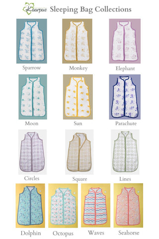 Ocean Dive' 2- Layer cotton Baby Sleeping Bag : Waves, (Multi-color) Ocean Dive' 2- Layer cotton Baby Sleeping Bag : Waves, (Multi-color)