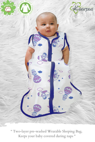Into the Sky' 2- Layer cotton Baby Sleeping Bag : Parachute, (Size : 70X52cm) Into the Sky' 2- Layer cotton Baby Sleeping Bag : Parachute, (Size : 70X52cm)