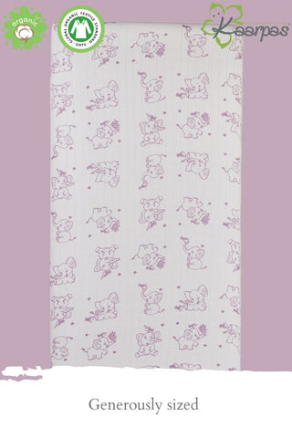 Adorable Animal' Cotton Fitted Cot Crib Sheet : Elephant Adorable Animal' Cotton Fitted Cot Crib Sheet : Elephant