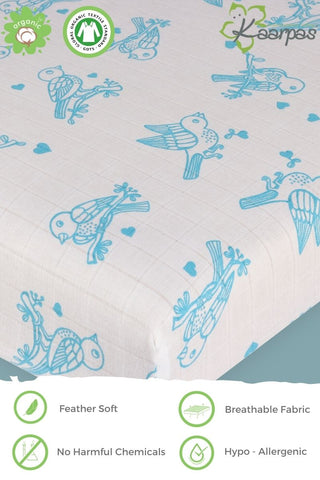 Adorable Animal' Cotton Fitted Cot Crib Sheet : Sparrow Adorable Animal' Cotton Fitted Cot Crib Sheet : Sparrow