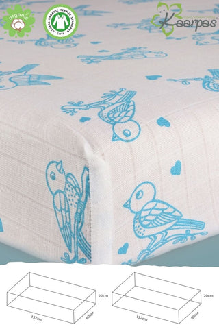 Adorable Animal' Cotton Fitted Cot Crib Sheet : Sparrow Adorable Animal' Cotton Fitted Cot Crib Sheet : Sparrow