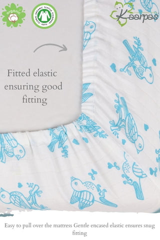 Adorable Animal' Cotton Fitted Cot Crib Sheet : Sparrow Adorable Animal' Cotton Fitted Cot Crib Sheet : Sparrow