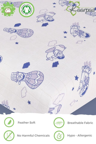 Into the Sky' Cotton Fitted Cot Crib Sheet : Parachute Into the Sky' Cotton Fitted Cot Crib Sheet : Parachute