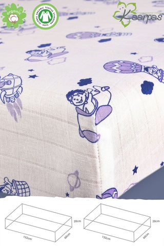 Into the Sky' Cotton Fitted Cot Crib Sheet : Parachute Into the Sky' Cotton Fitted Cot Crib Sheet : Parachute