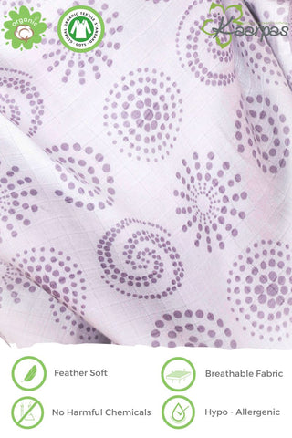 Charming Patterns' 2 layer organic muslin blanket : Circles