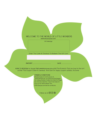 Kaarpas baby gift card